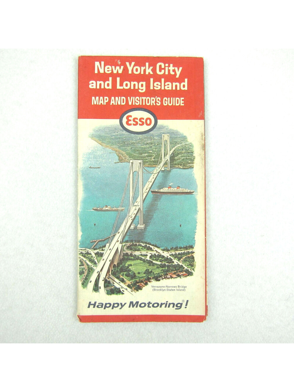 Vintage 1965 ESSO New York Long Island Road Map Visitor Sight Seeing Tour Guide